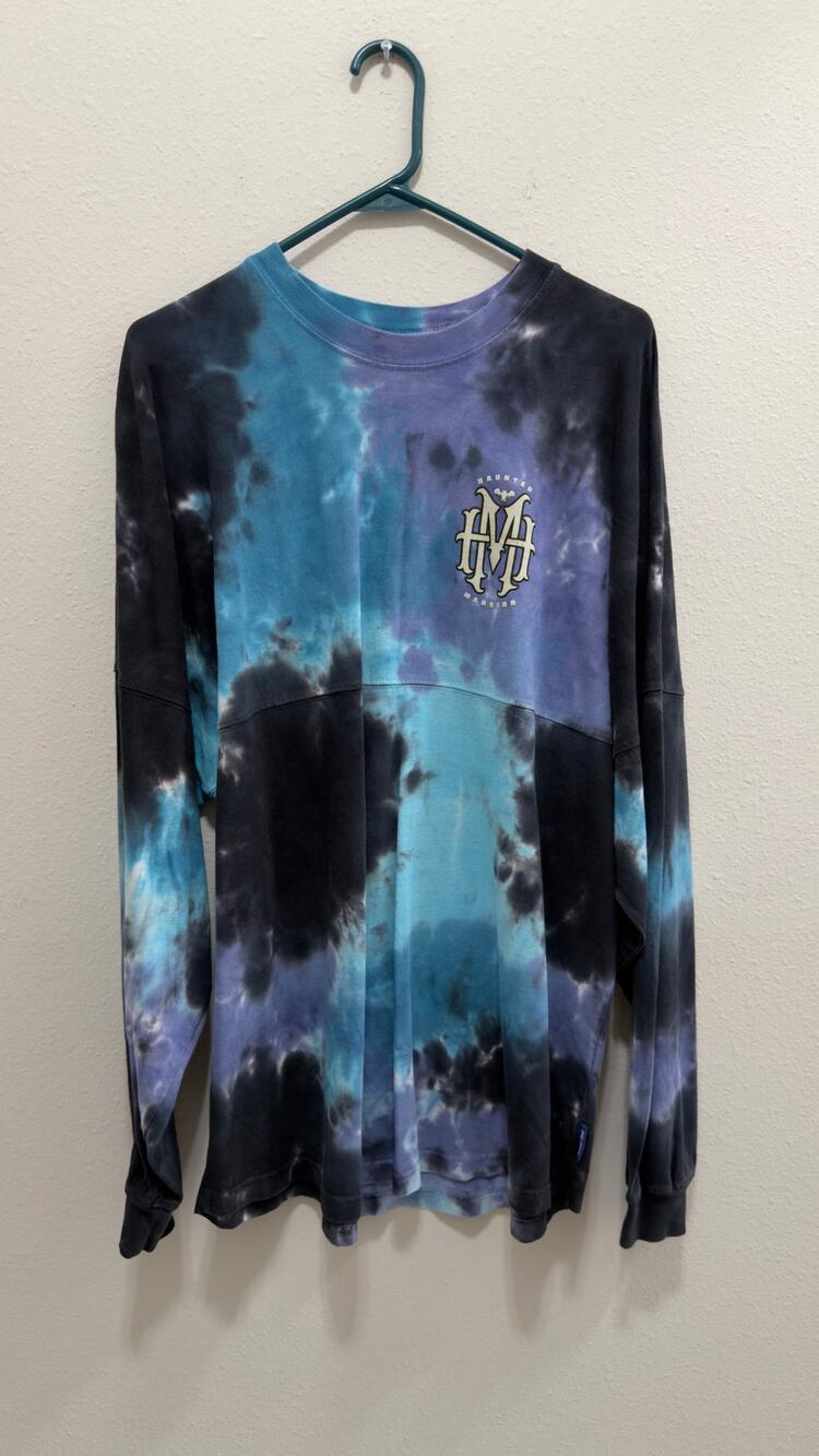 Disney Haunted Mansion Madame Leota Glow Spirit Jersey Adult Large Tie Dye